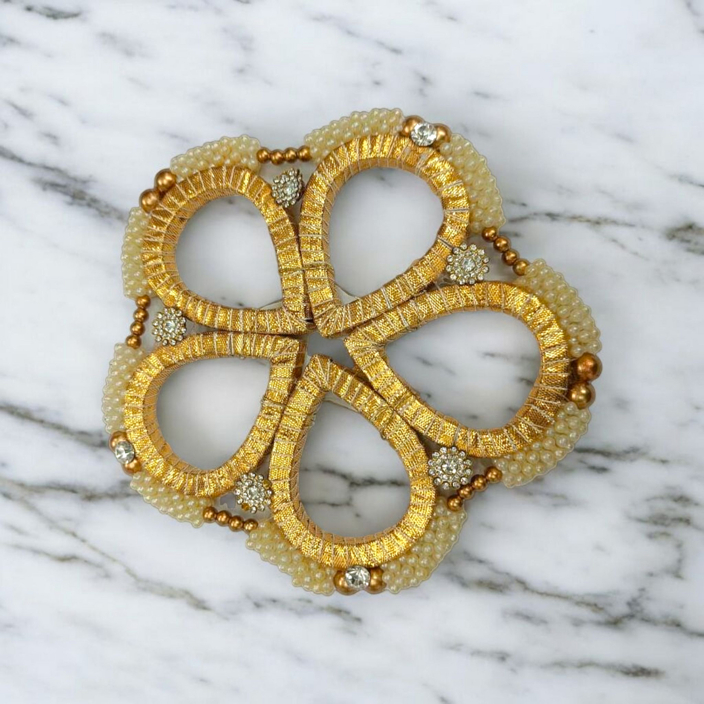 Teardrop Pearl Petal Brooch