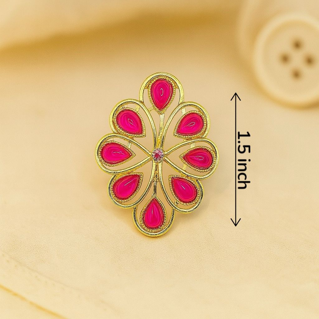 Fuchsia Lustre Bloom Button