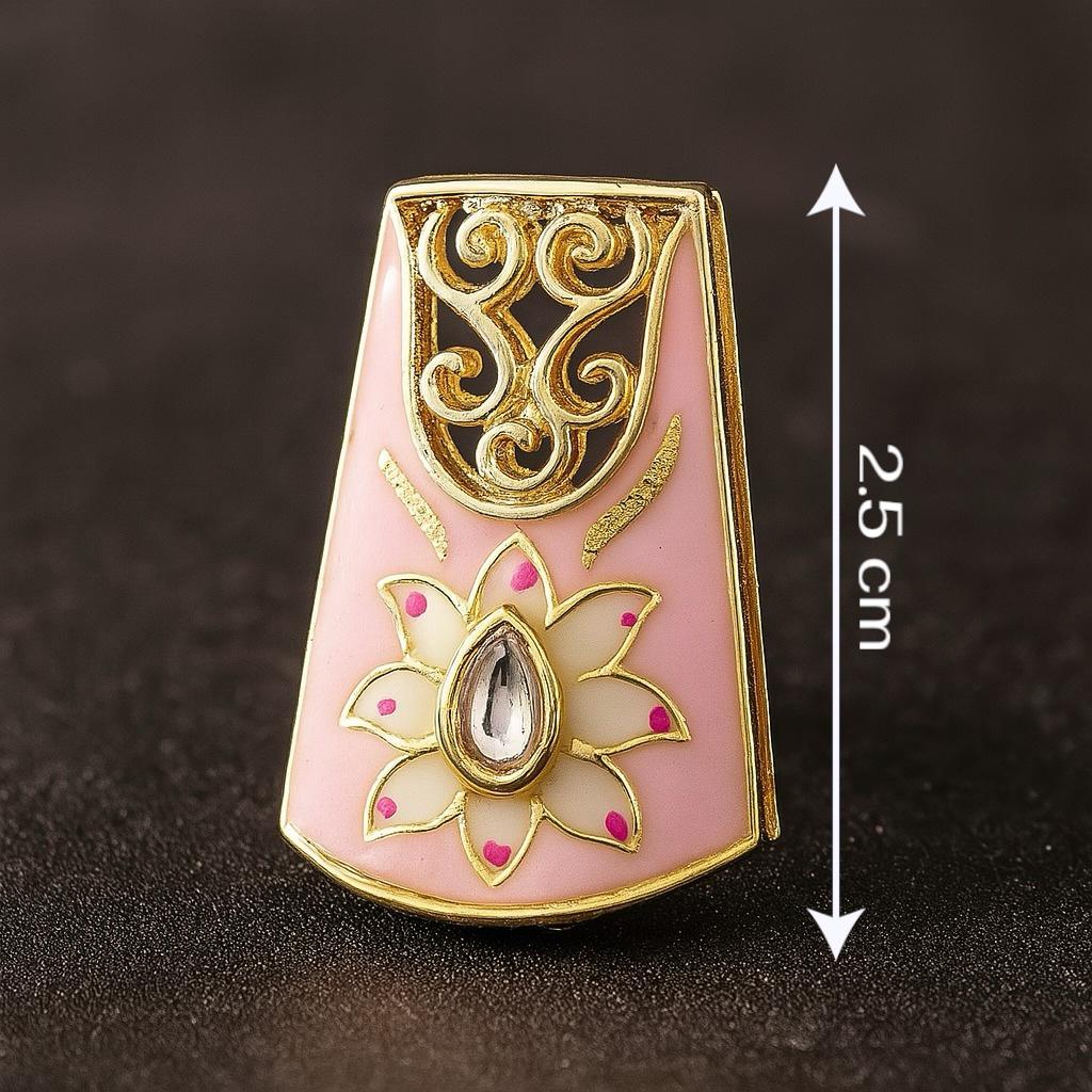 Lotus Bloom Pink Designer Button