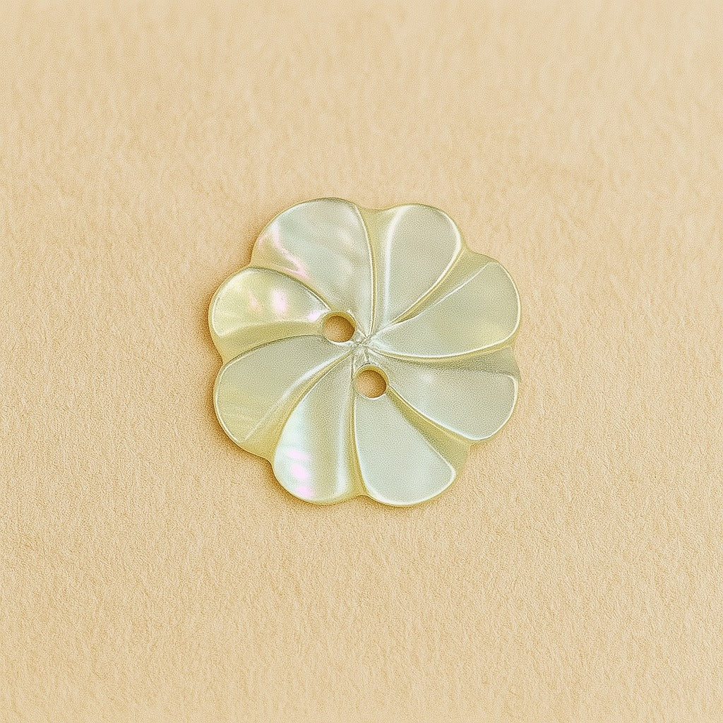 Swirl Bloom Shell Button