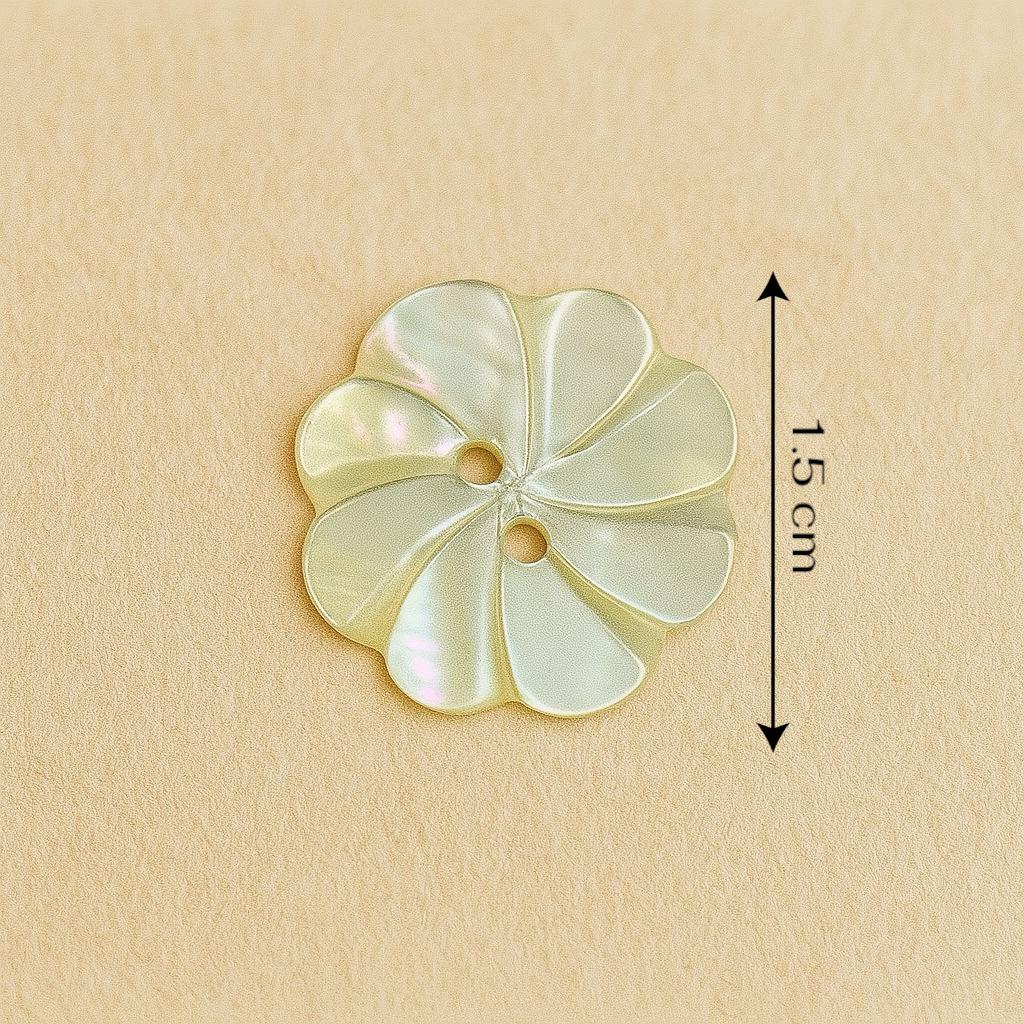 Swirl Bloom Shell Button