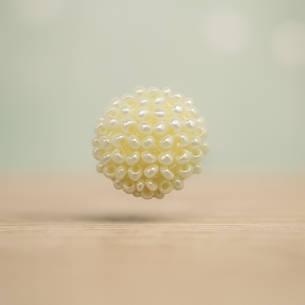 Ivory Pearl Cluster Dome Button