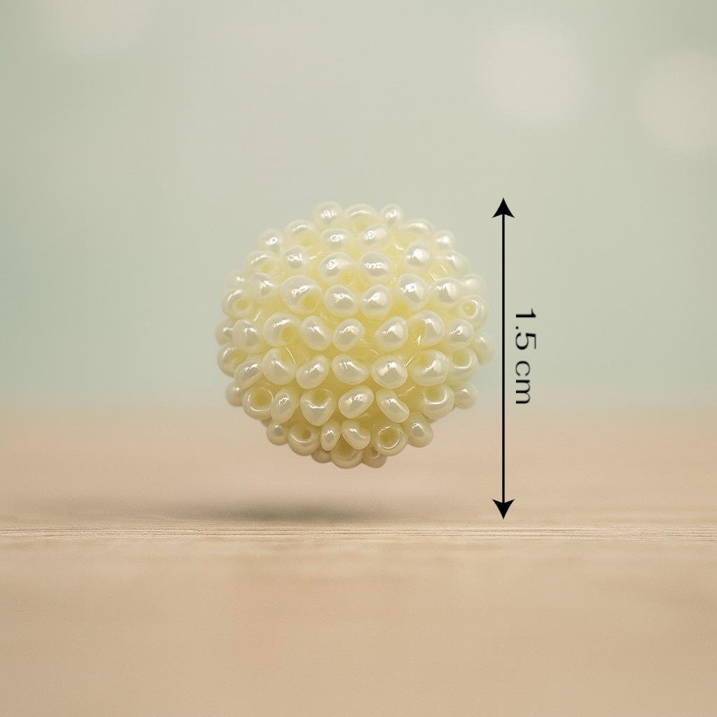 Ivory Pearl Cluster Dome Button