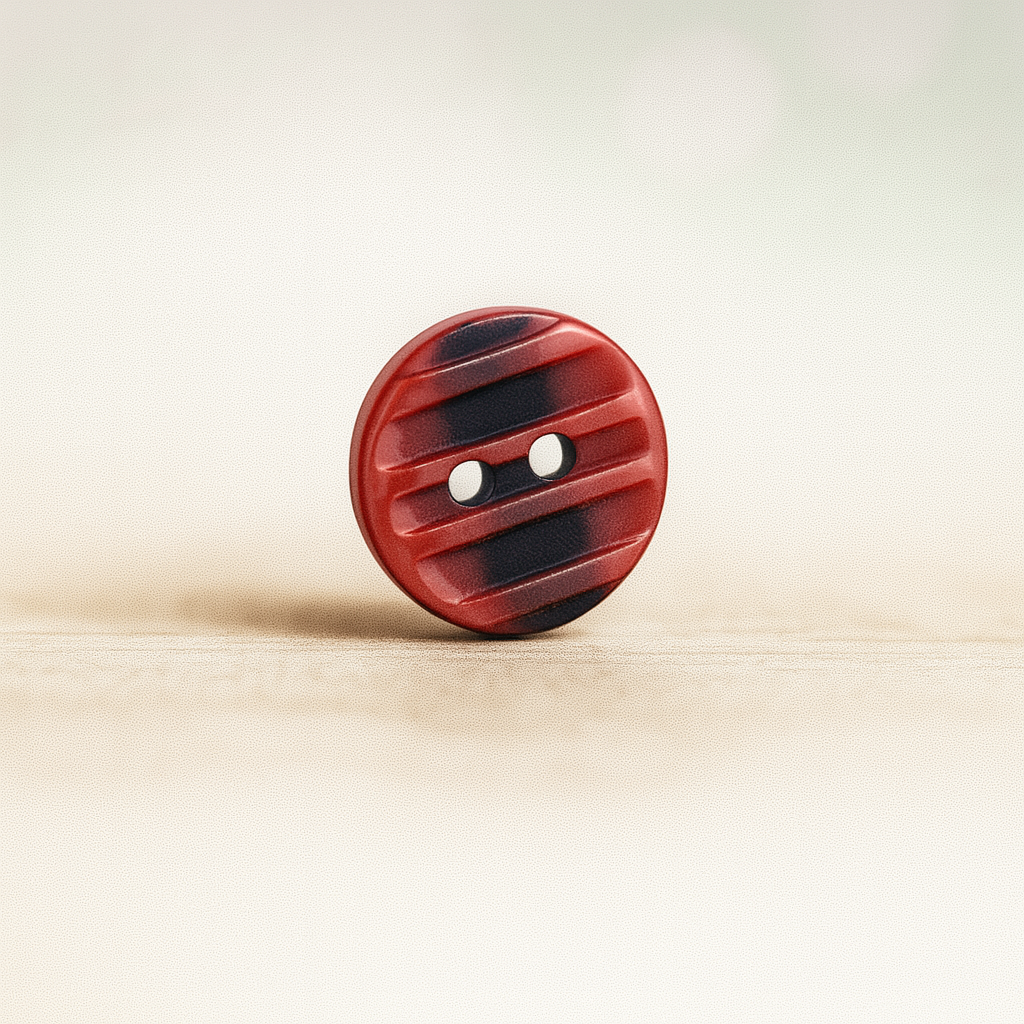 Cherry Noir Ridge Button
