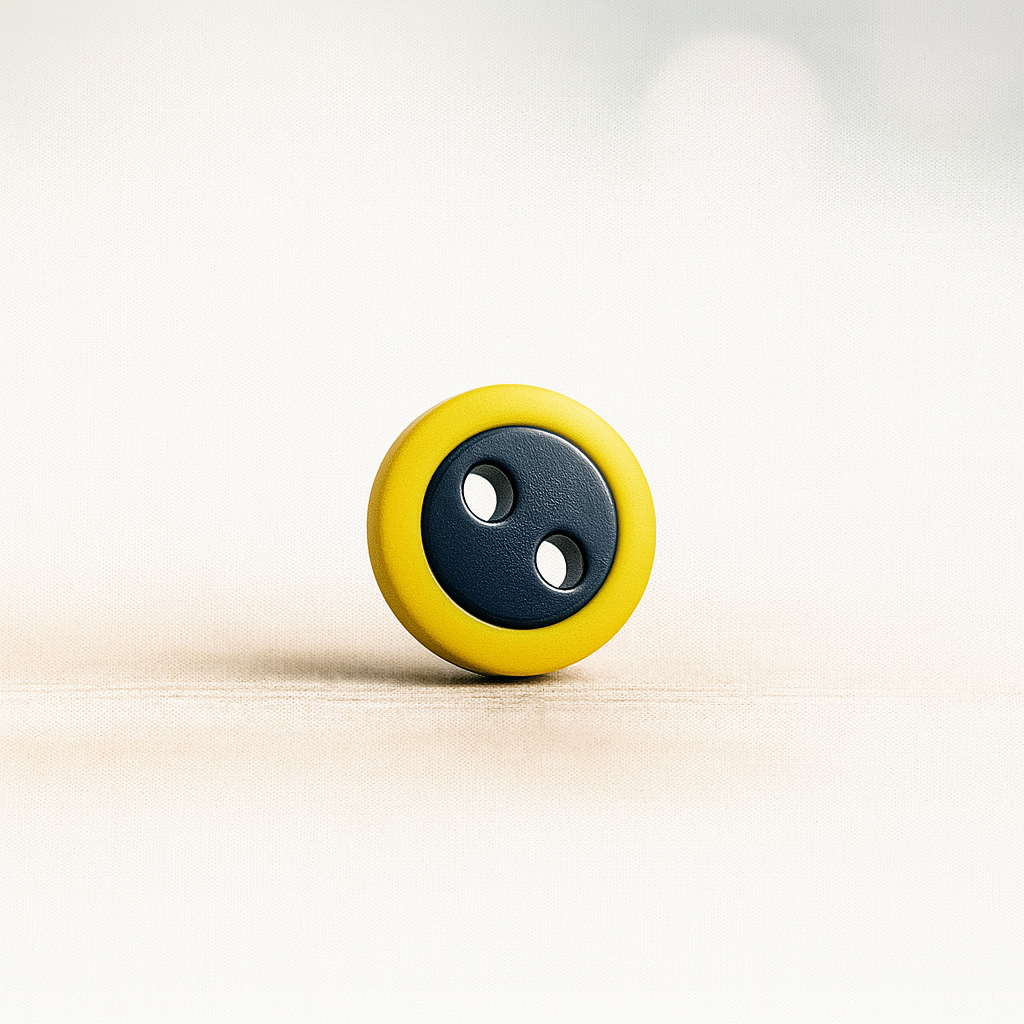Sunny Yellow Rimmed Button