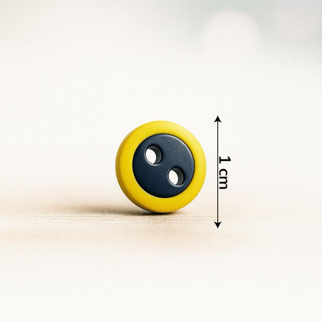 Sunny Yellow Rimmed Button