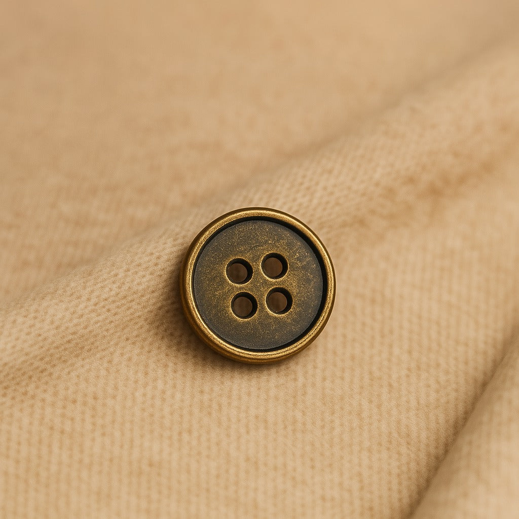 Vintage Rust Bronze Button