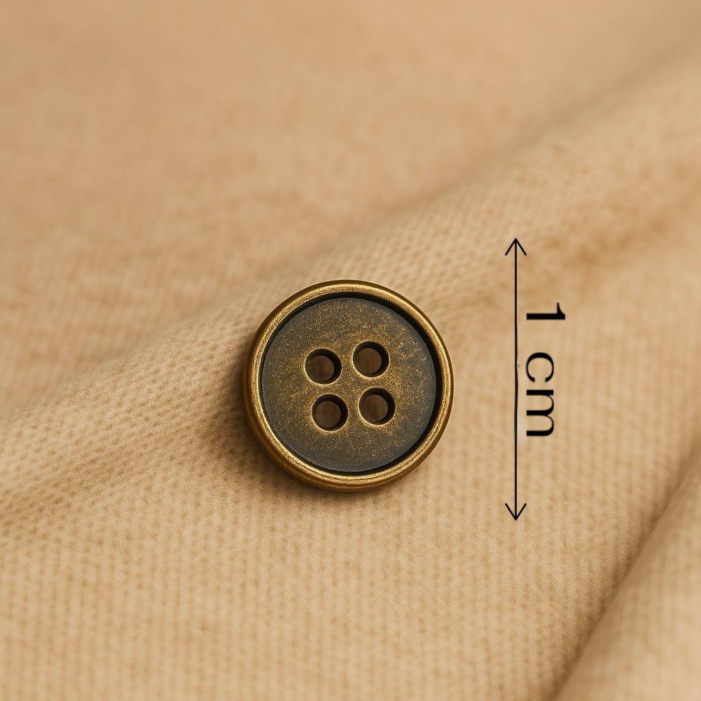 Vintage Rust Bronze Button