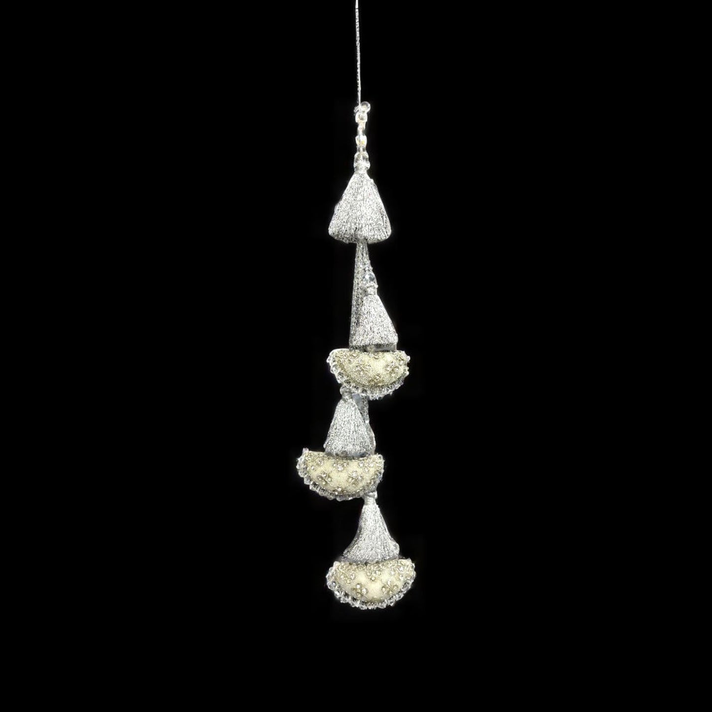 Silver Dewdrop Latkan (1 Pair)