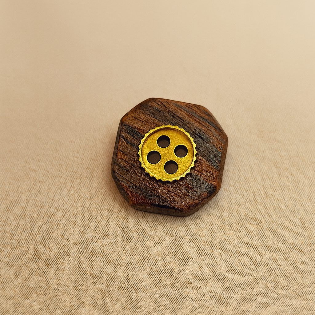Rustic Octa-Gold Button