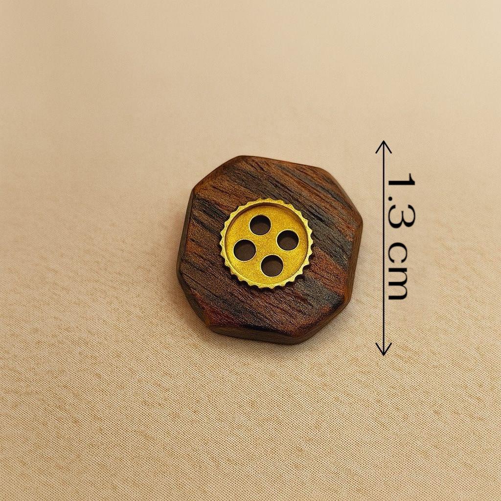 Rustic Octa-Gold Button