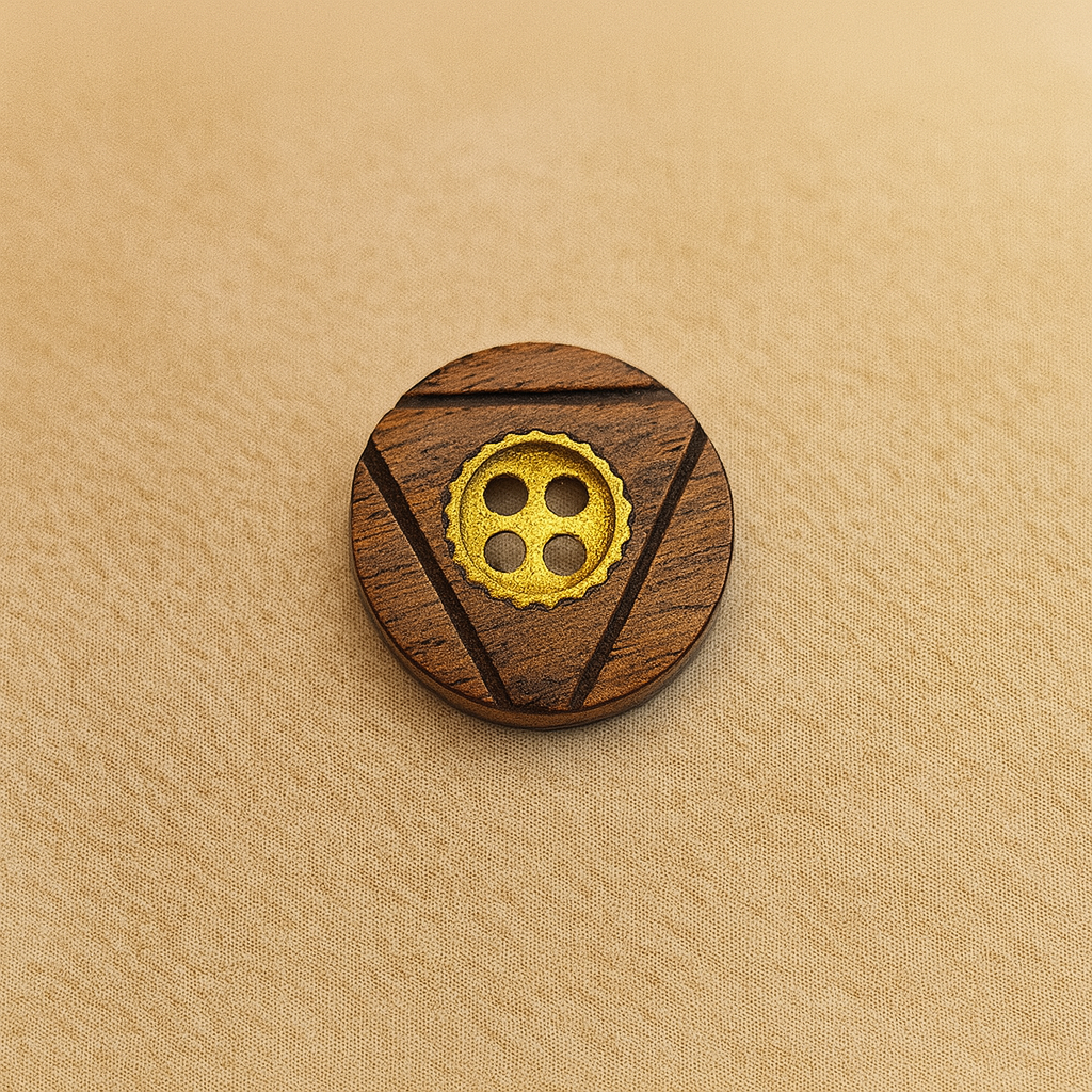 Regal Walnut Gear Button