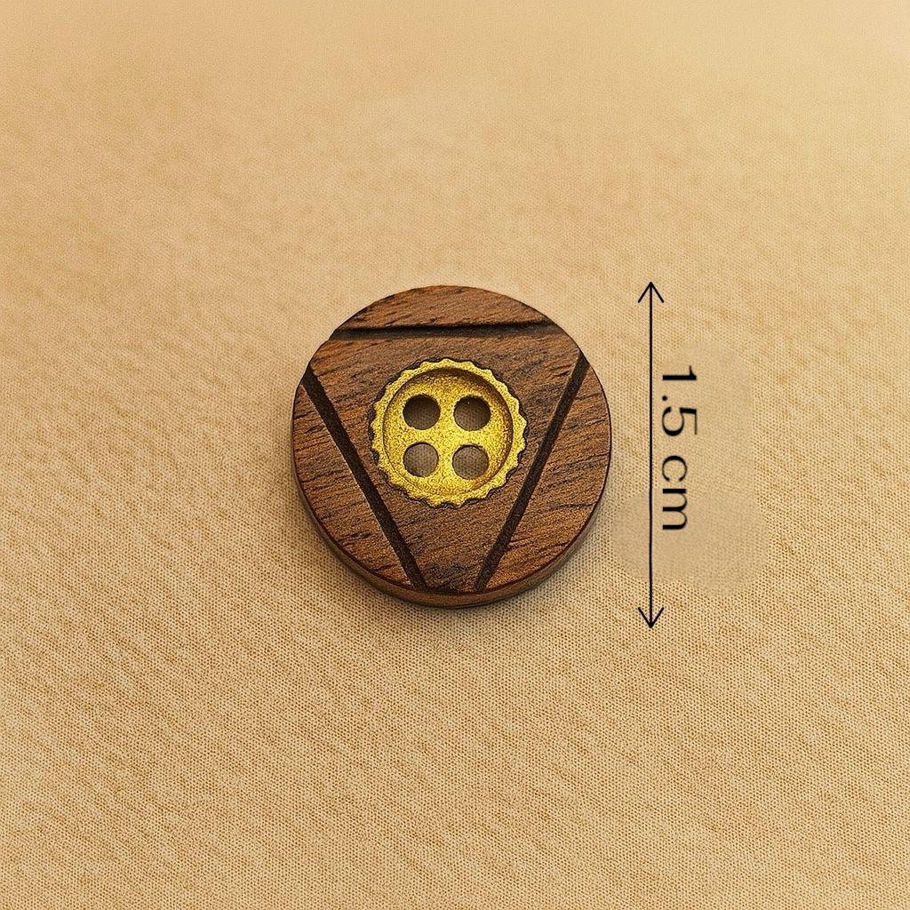 Regal Walnut Gear Button