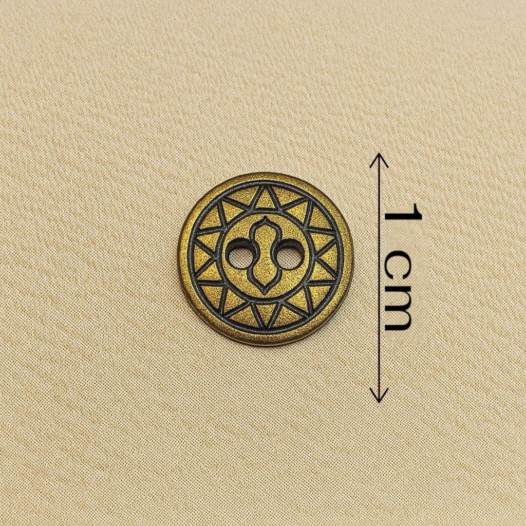 Heritage Sunburst Etched Button