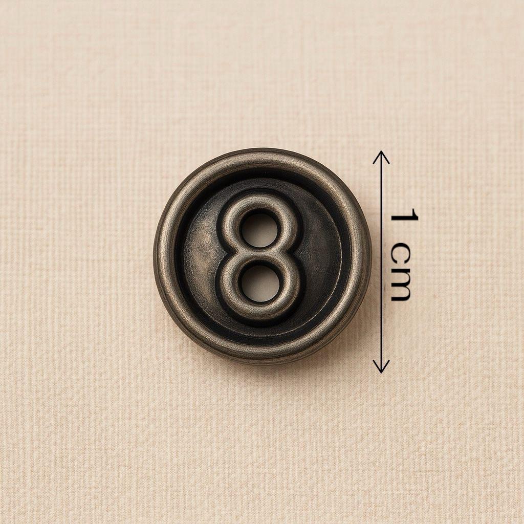 Barrel Loop Gunmetal Button