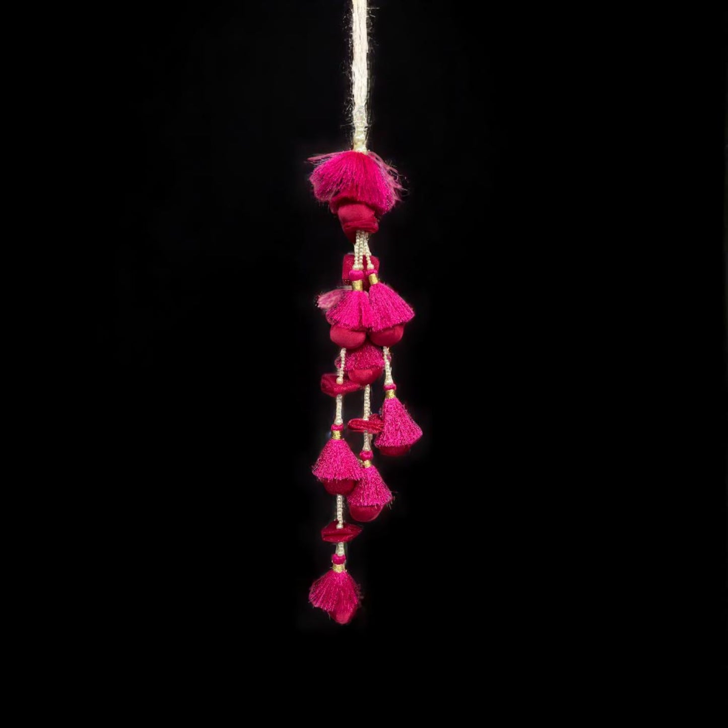 Magenta Flare Tassels (1 Pair)