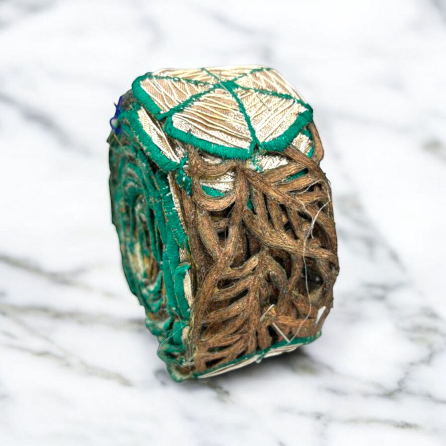 Botanic Muse Jute Work Border - Green (Comes in 9 Meters)