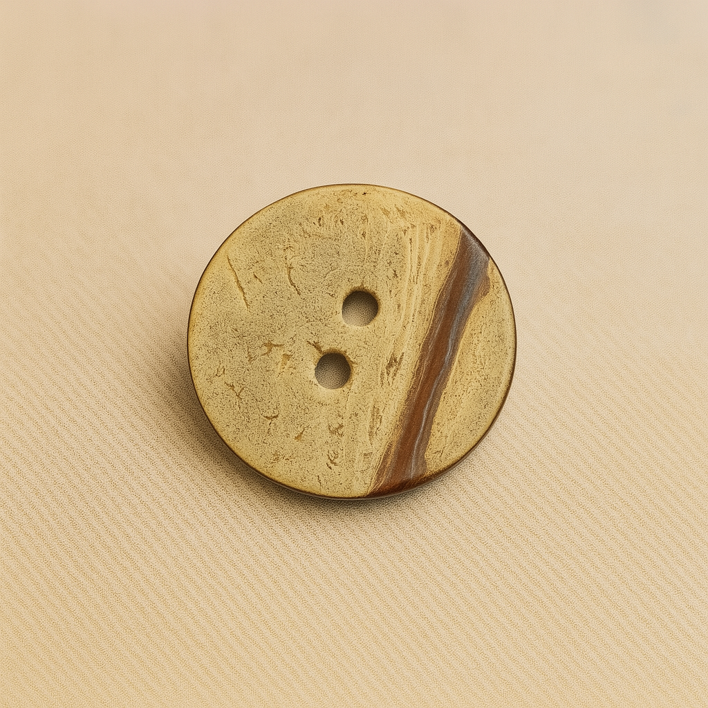 Pale Sand Two-Hole Natural Button