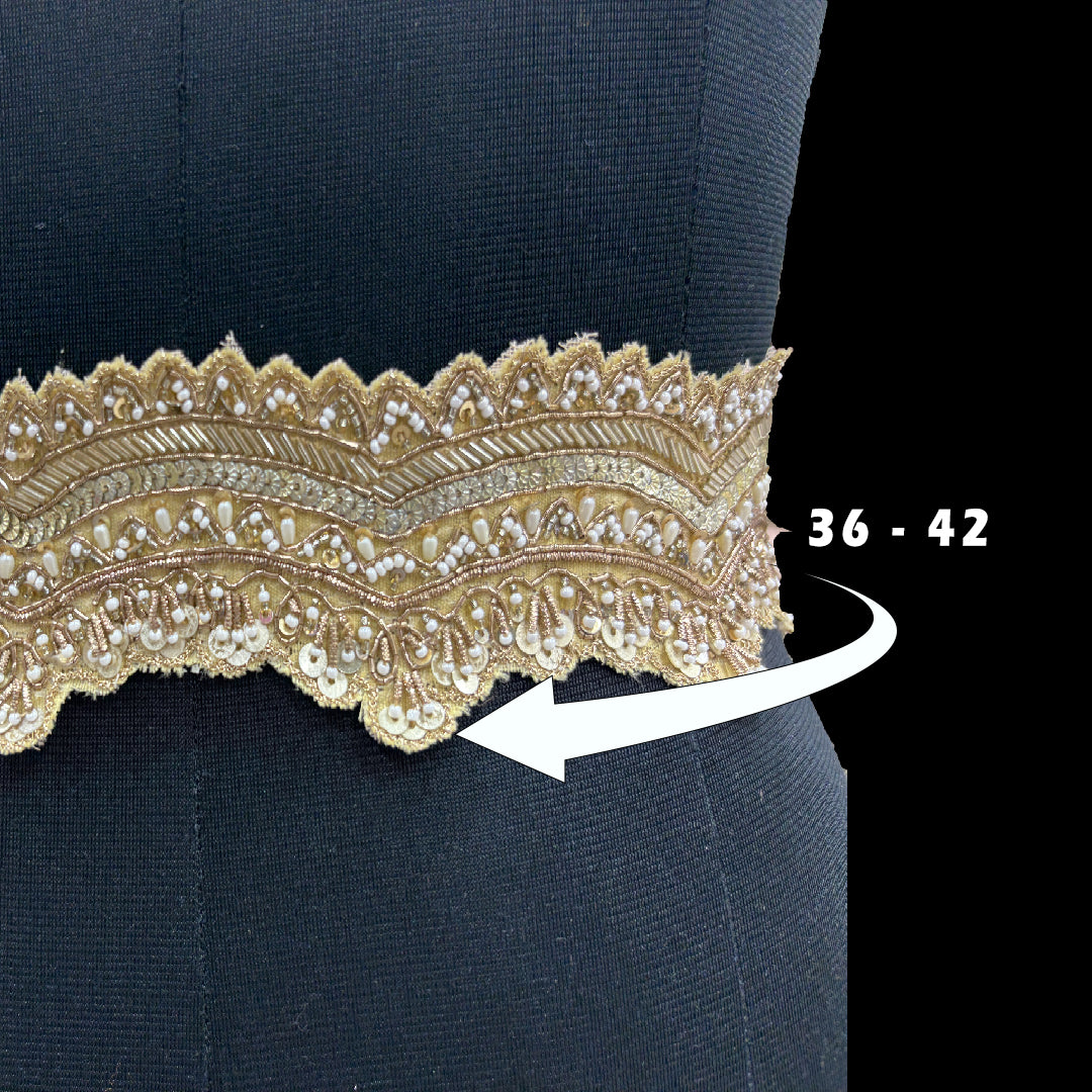 Regal Waves Embellished Belt