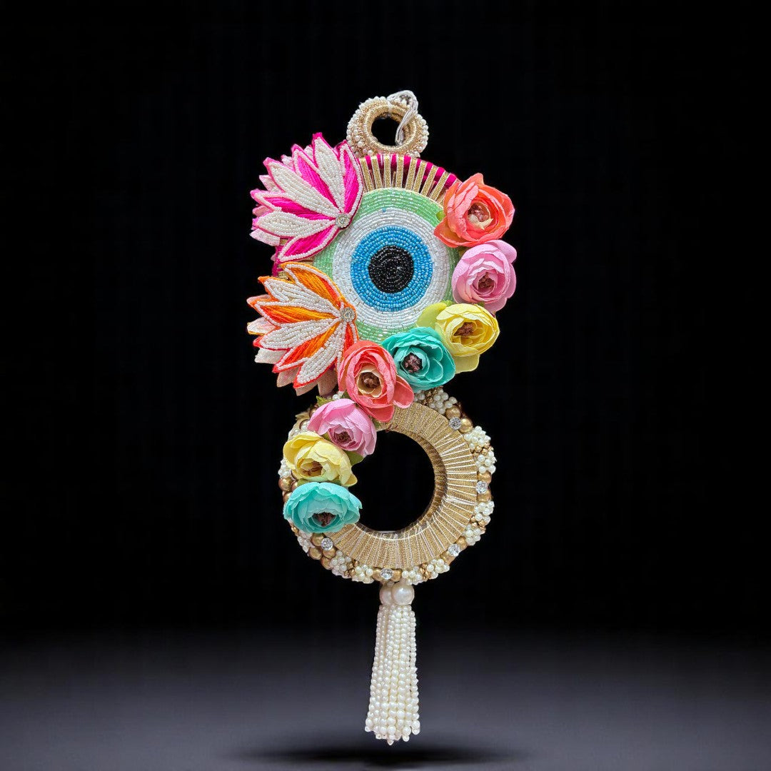 Evil Eye Floral Charm Bandarwal (pair)