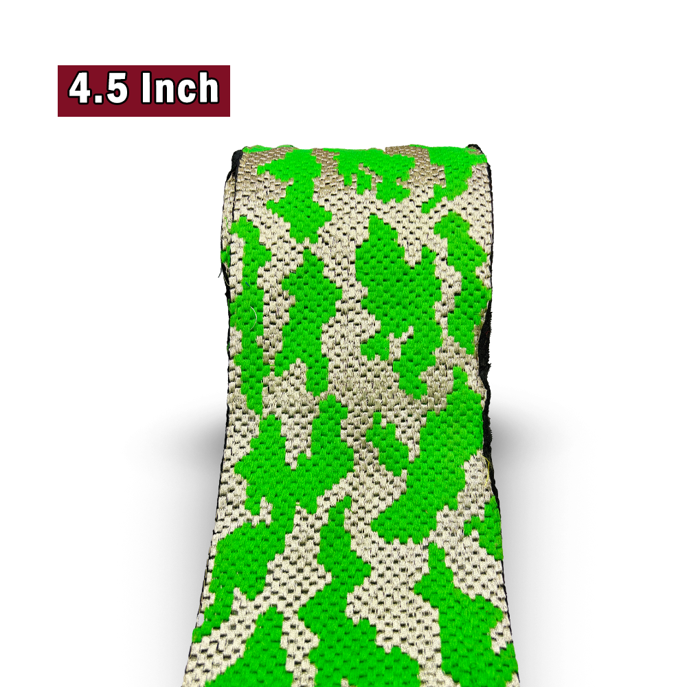 Shatranj Pixel Border – Neon Green | 4.5 Inch (Comes in 9 Meters)