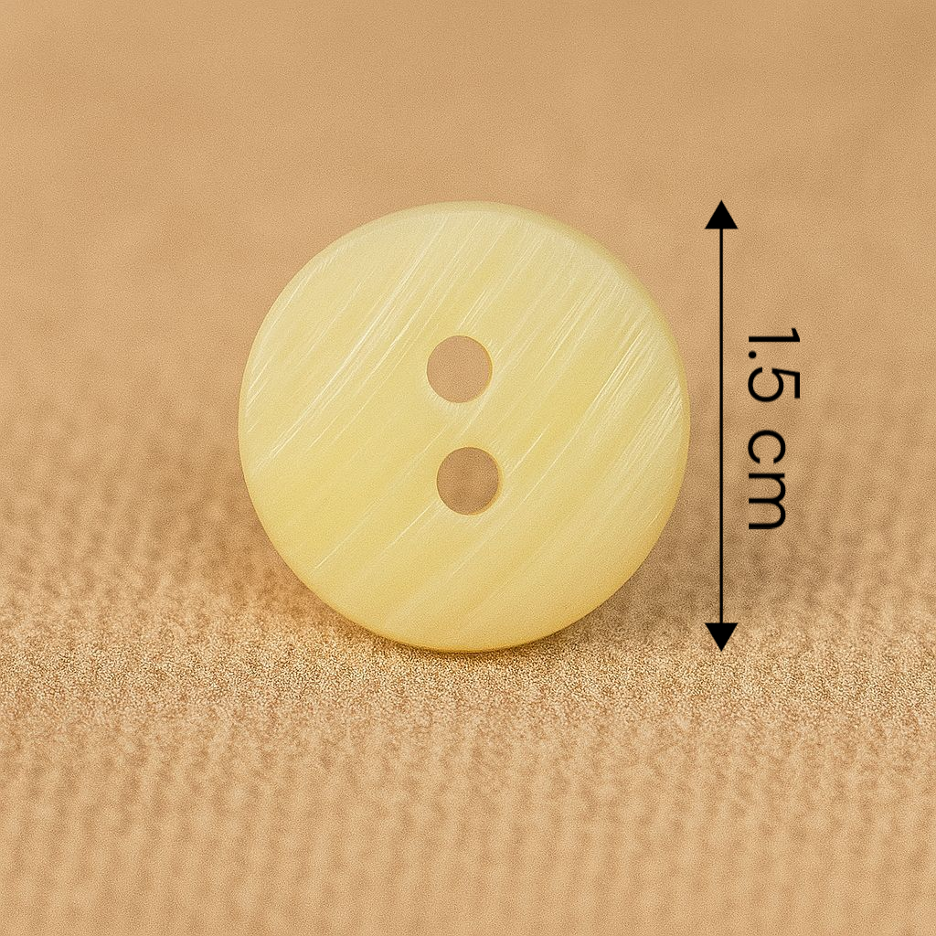 Textured Lemon Matte Button