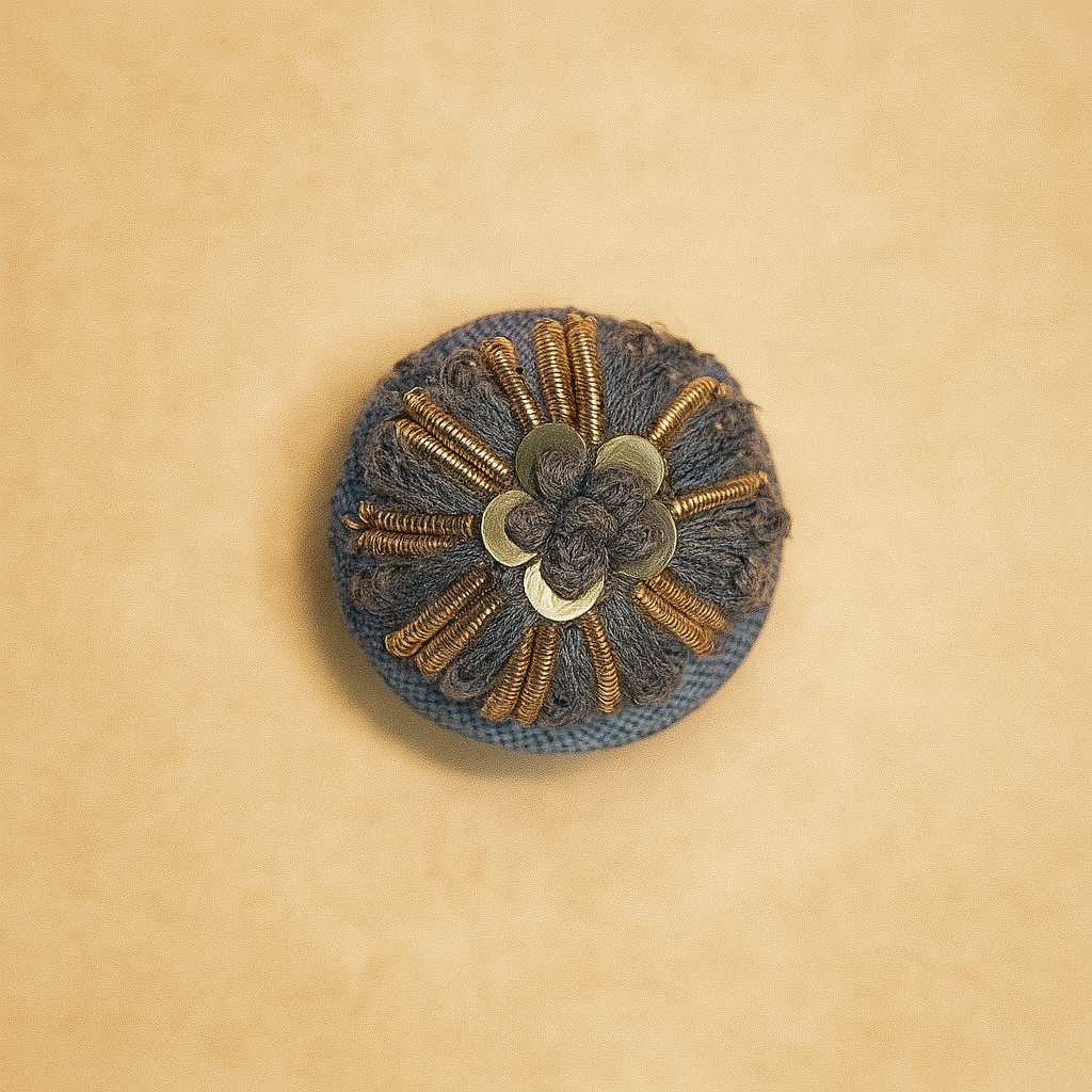 Twilight Bloom Sequin Dome Button