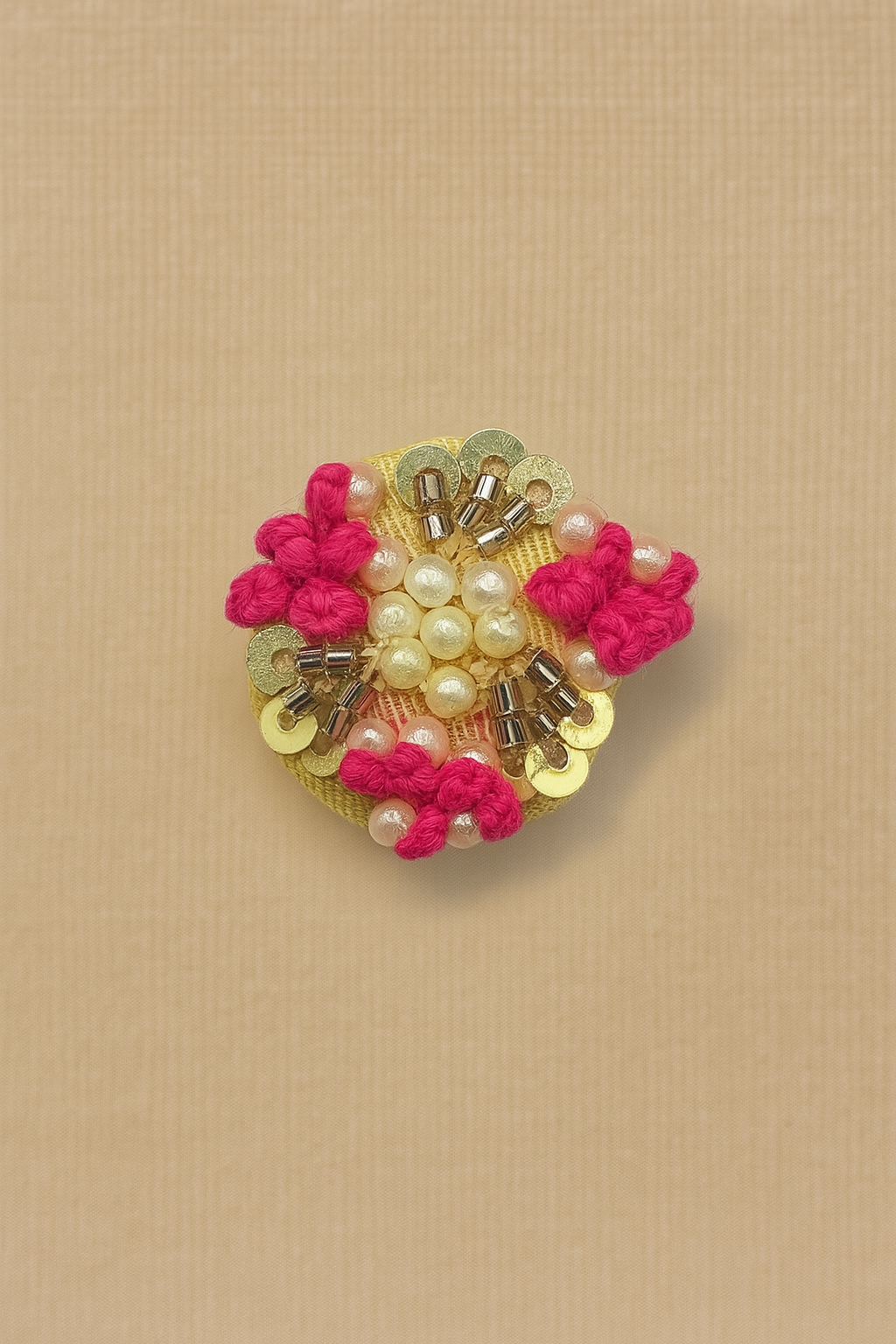 Candy Bloom Pearl Embellished Button