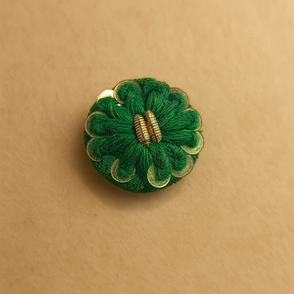 Hari Gulmohar Floral Button