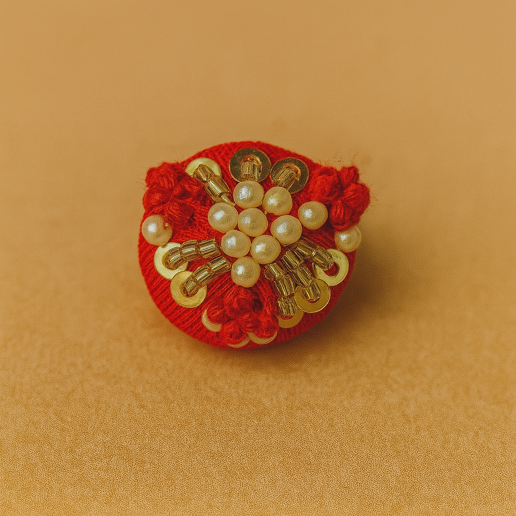 Laal Jashn Zari Button