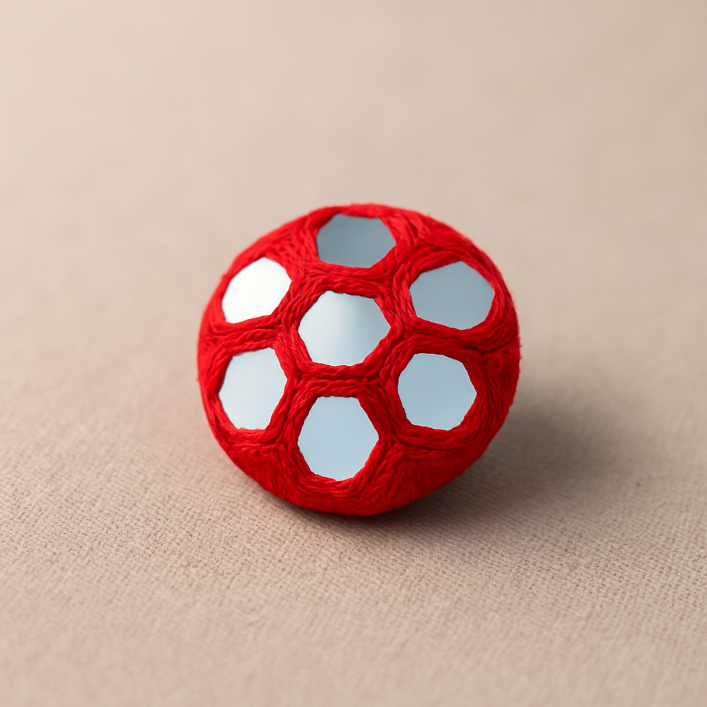 Laal Sheesha Jaal Button