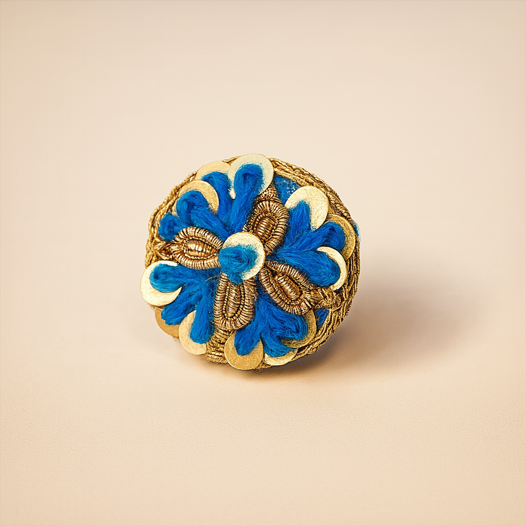 Royal Zari Bloom Button