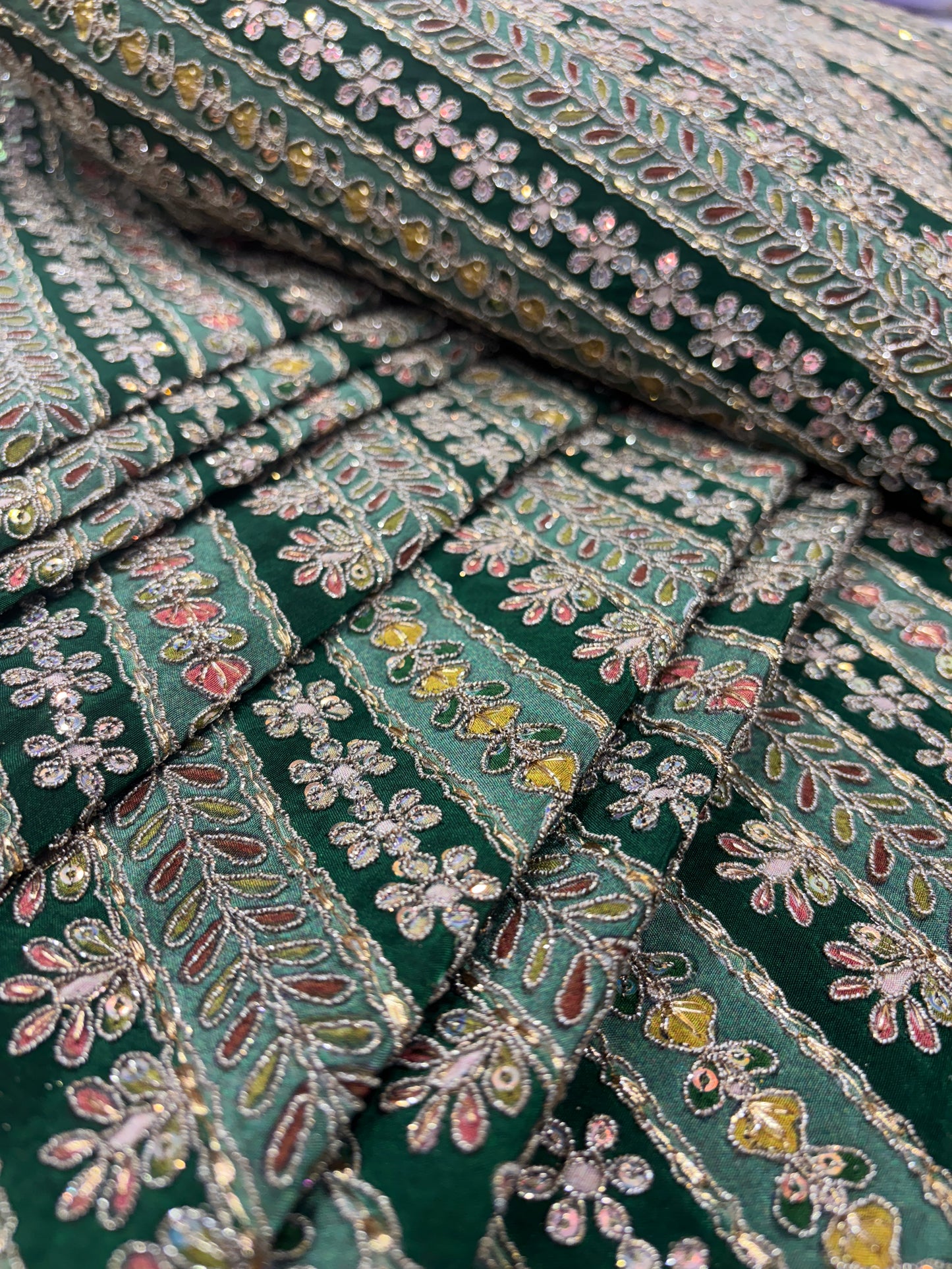 Emerald Bloom Tapestry