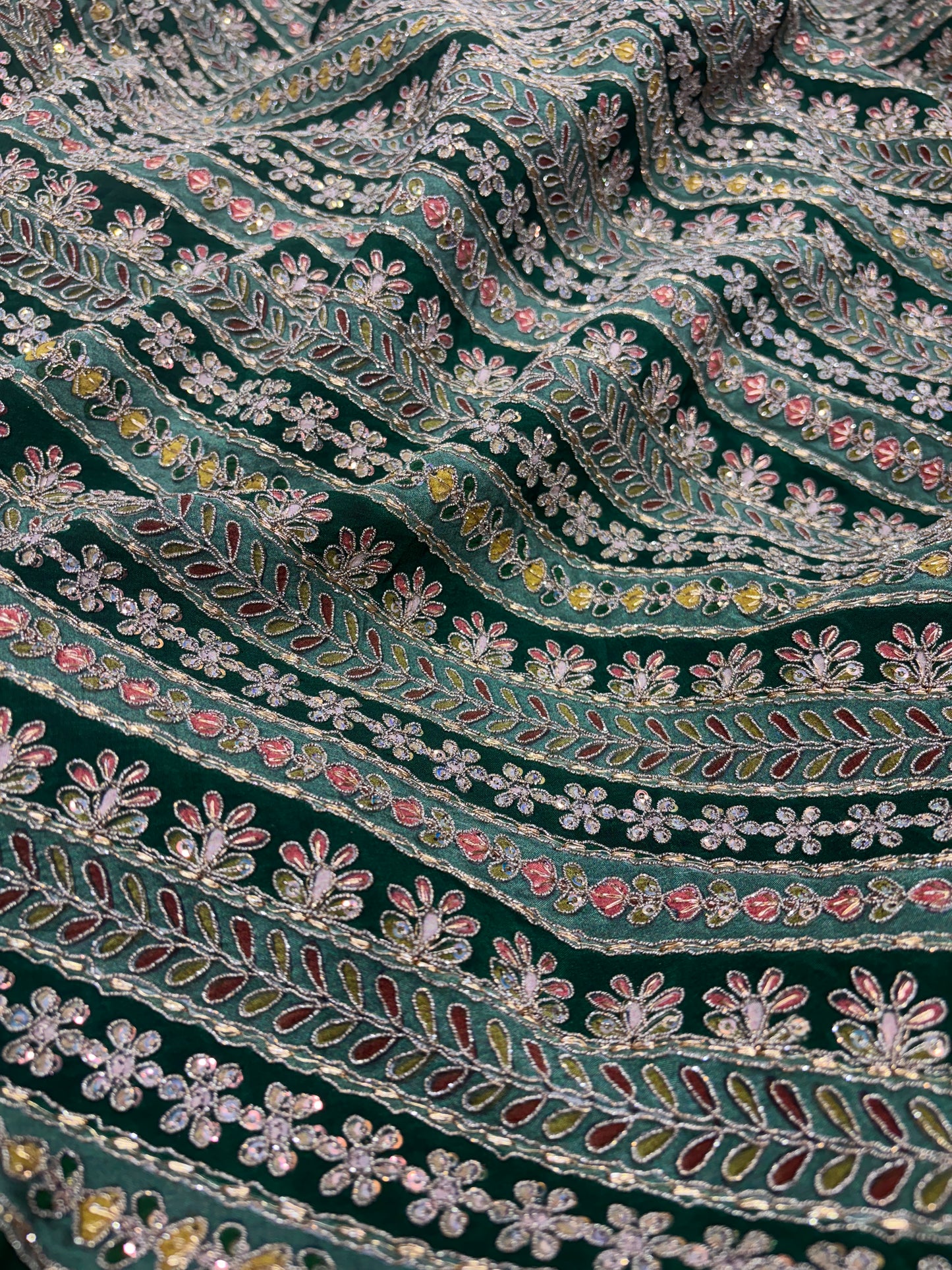 Emerald Bloom Tapestry