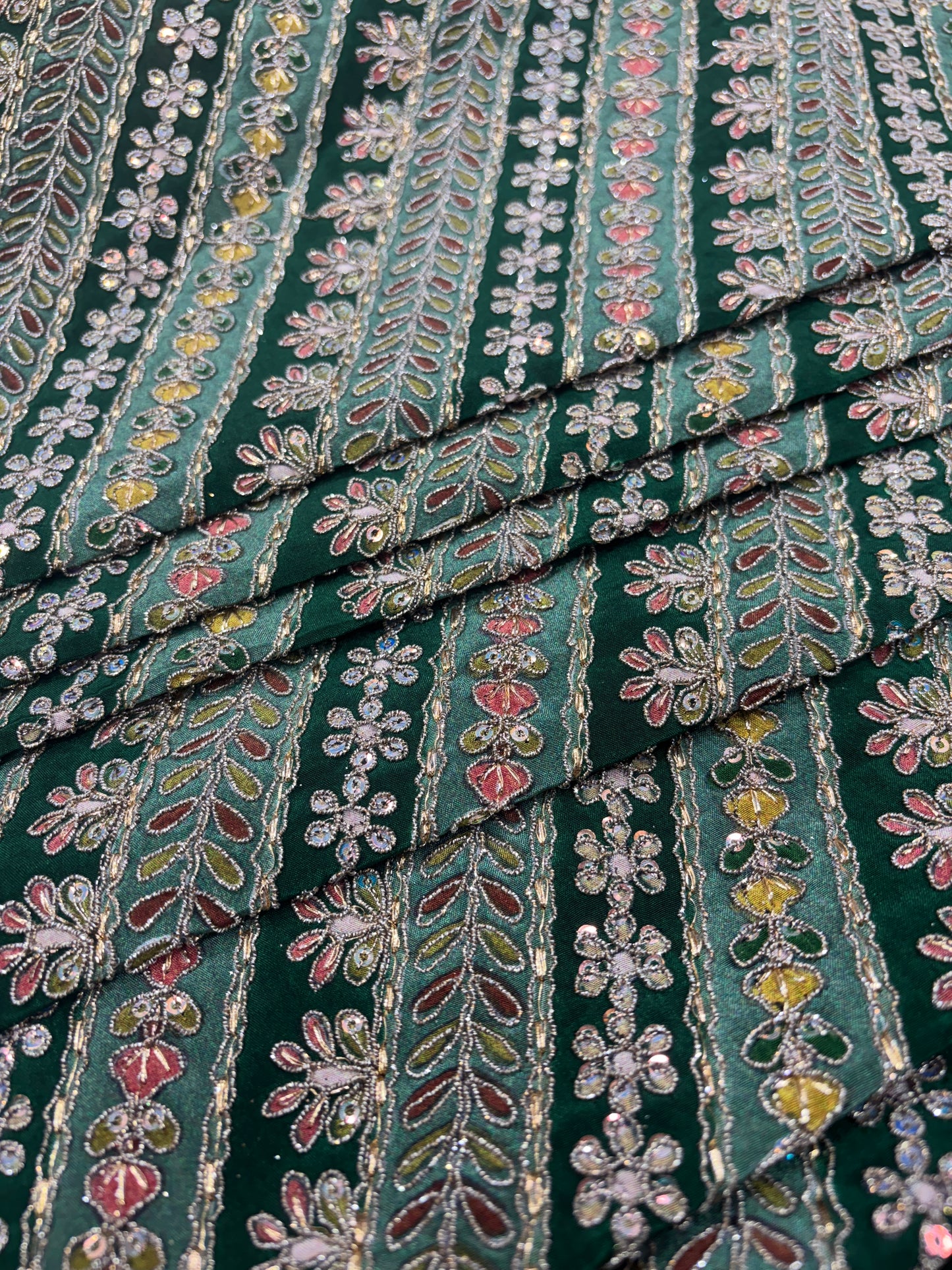 Emerald Bloom Tapestry