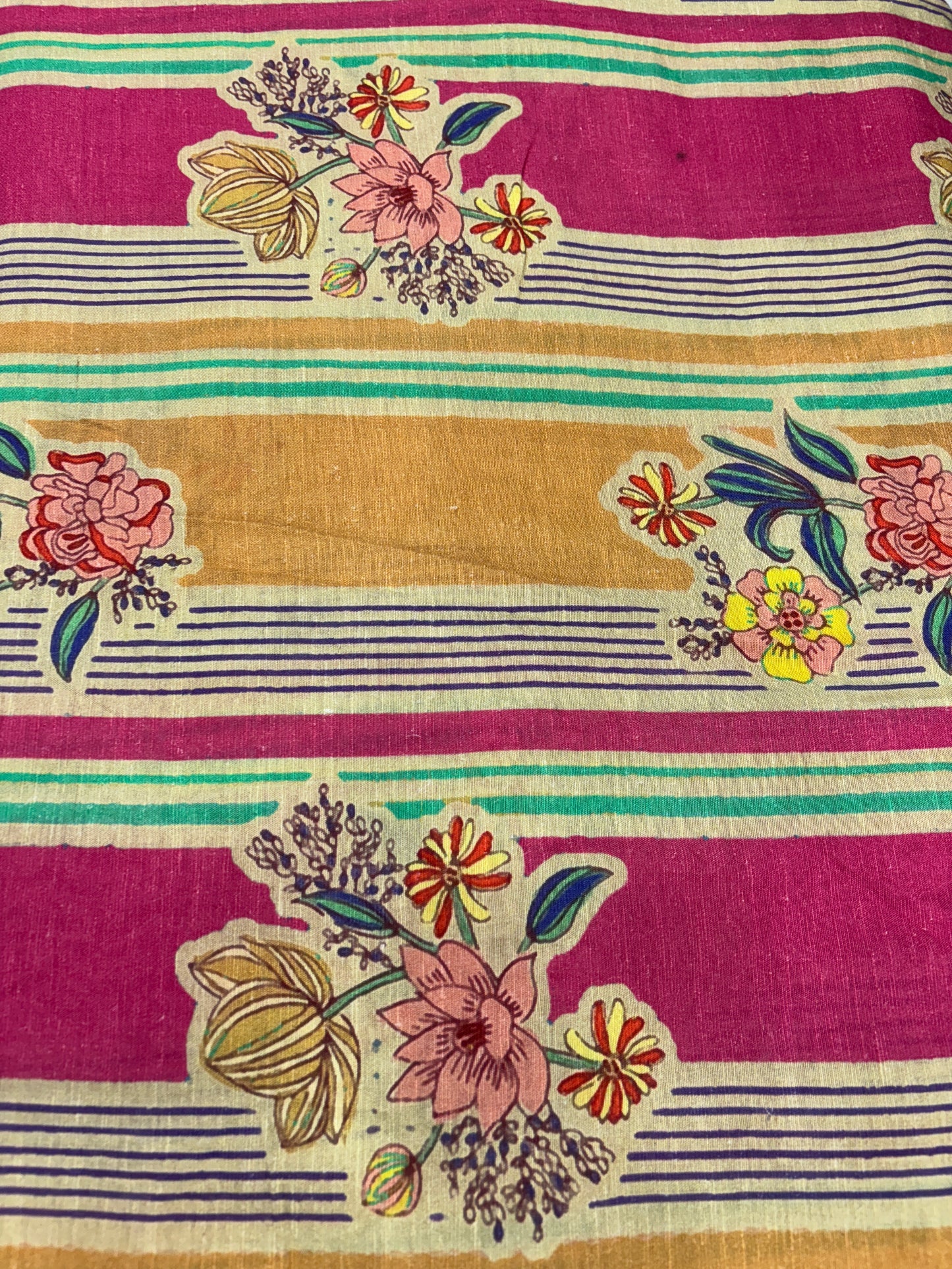 Floral Stripe Canvas