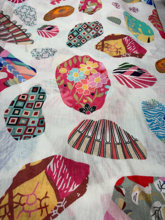 Abstract Bloom Collage (Linen Print)