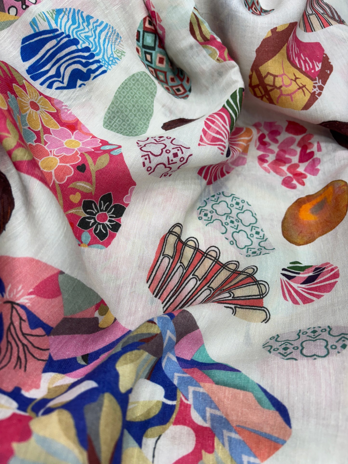 Abstract Bloom Collage (Linen Print)