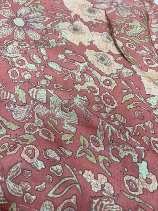 Terracotta Bloom Trail (Muslin Print)
