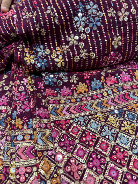 Bohemian Mosaic Embroidery (Gorjet with Suta and Zari Work)