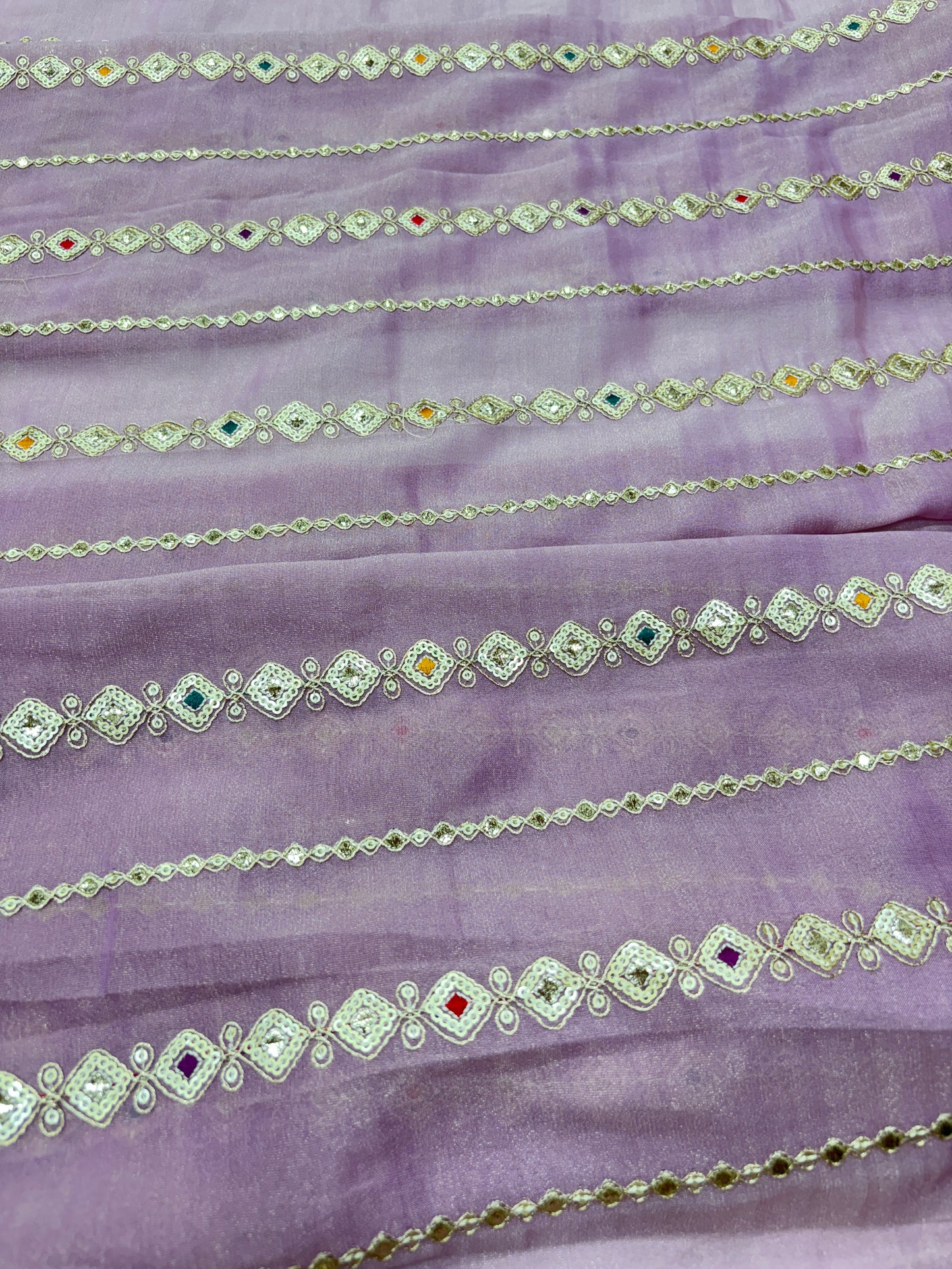 Sheeshmahal Vibes (Tissue with Gota Embroidery)