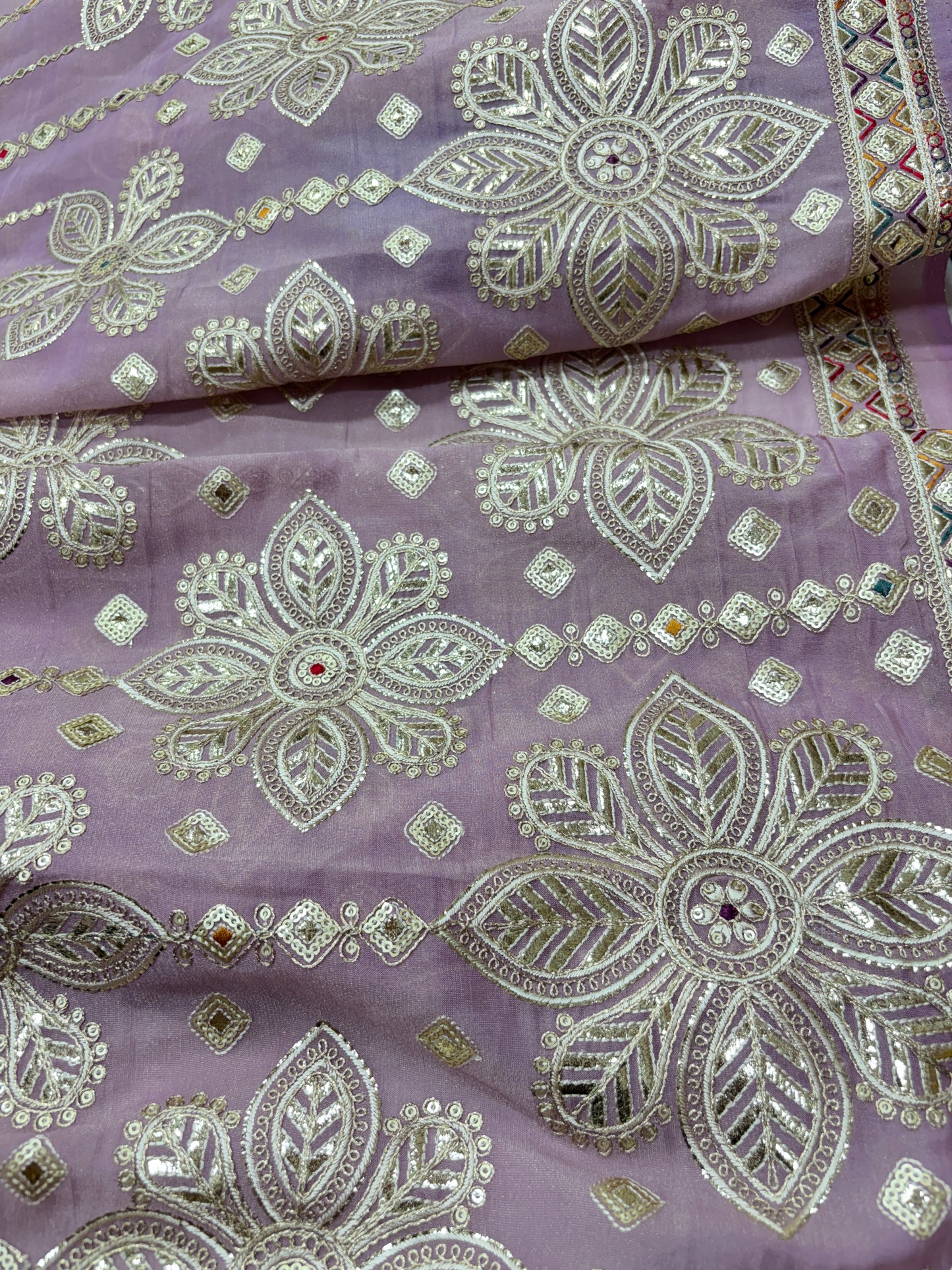 Sheeshmahal Vibes (Tissue with Gota Embroidery)