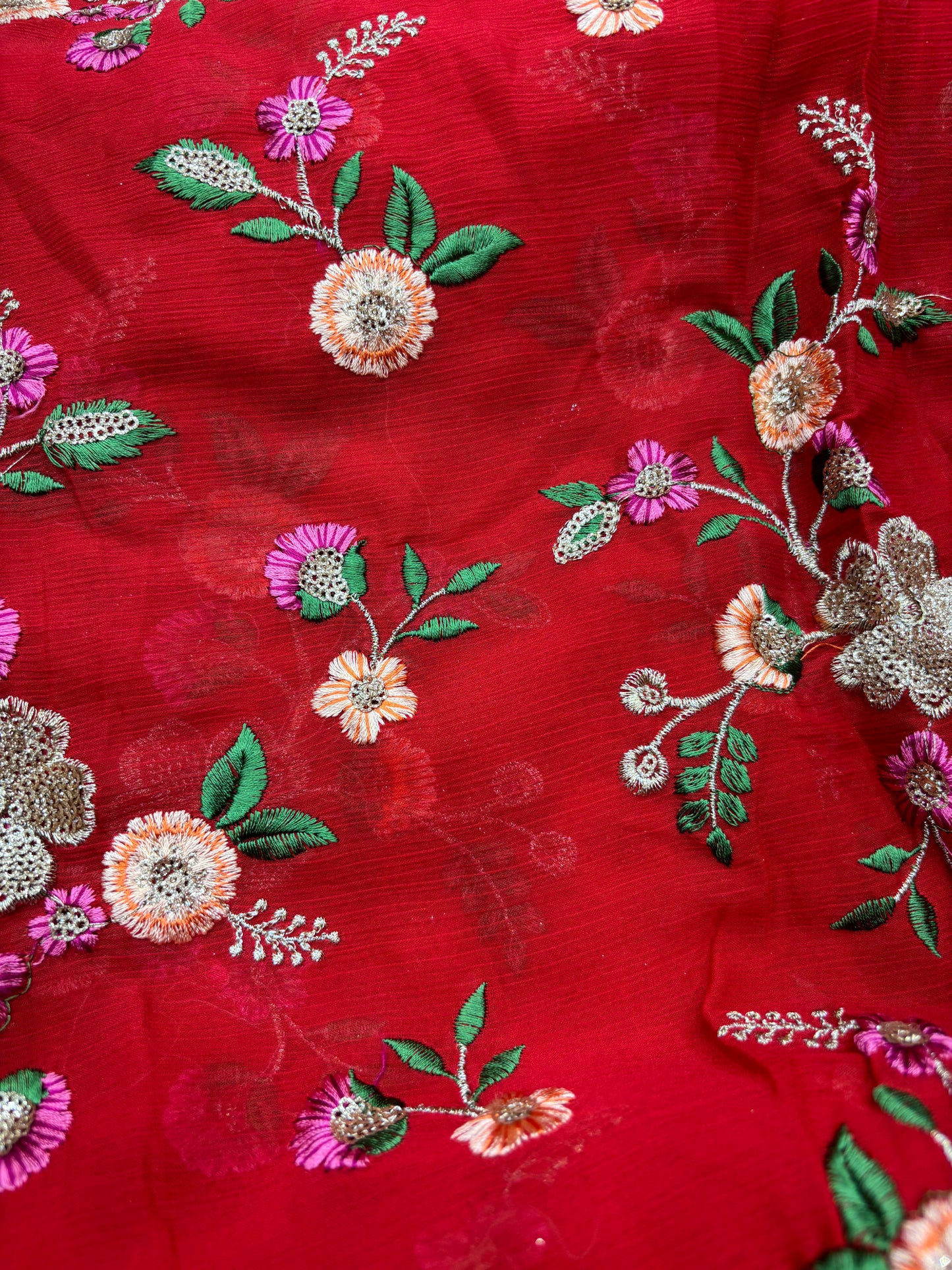 Phoolvati (Chinon with Embroidery Work)