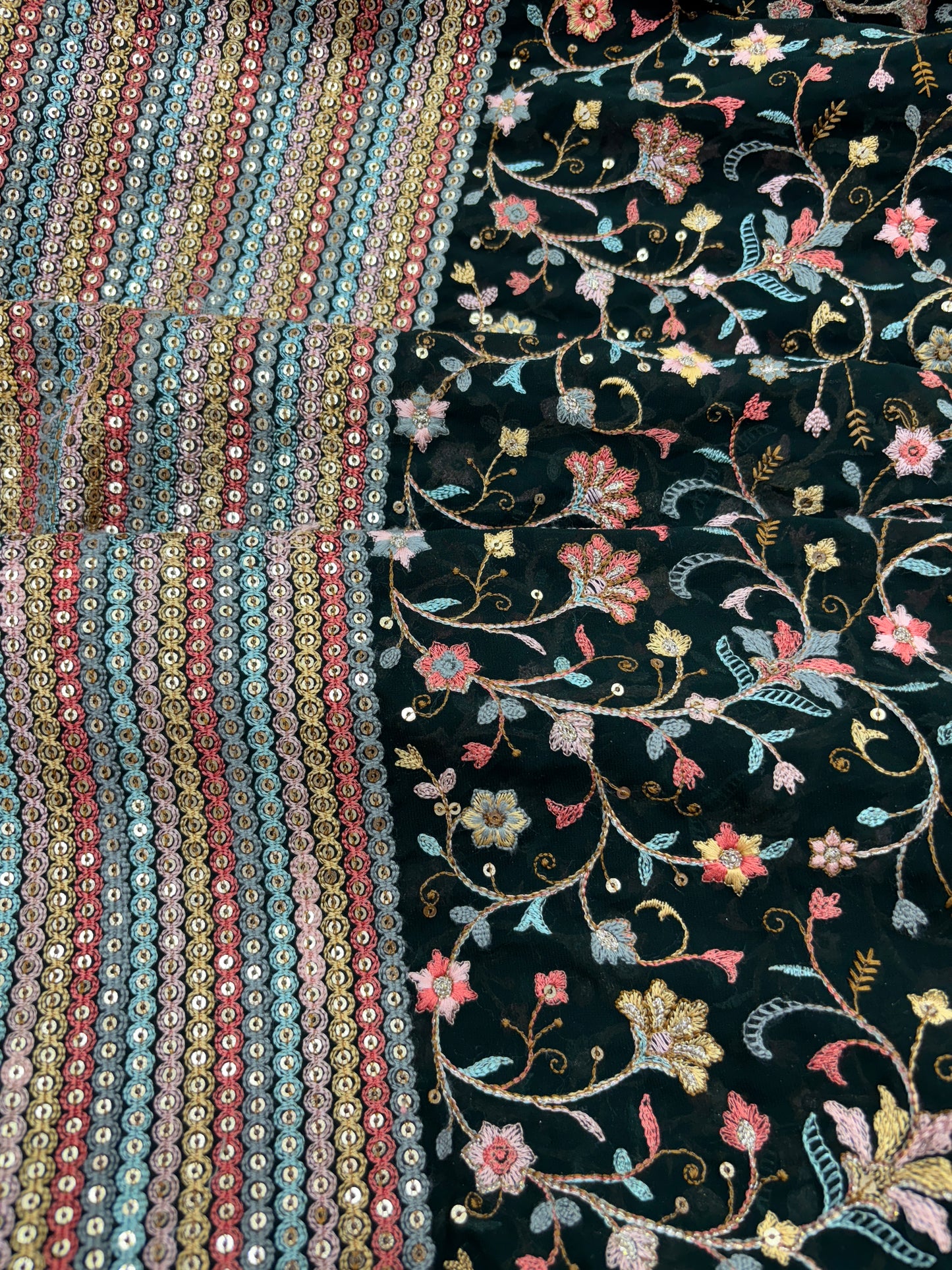 Noorani Rangoli Sequin-Thread Panel