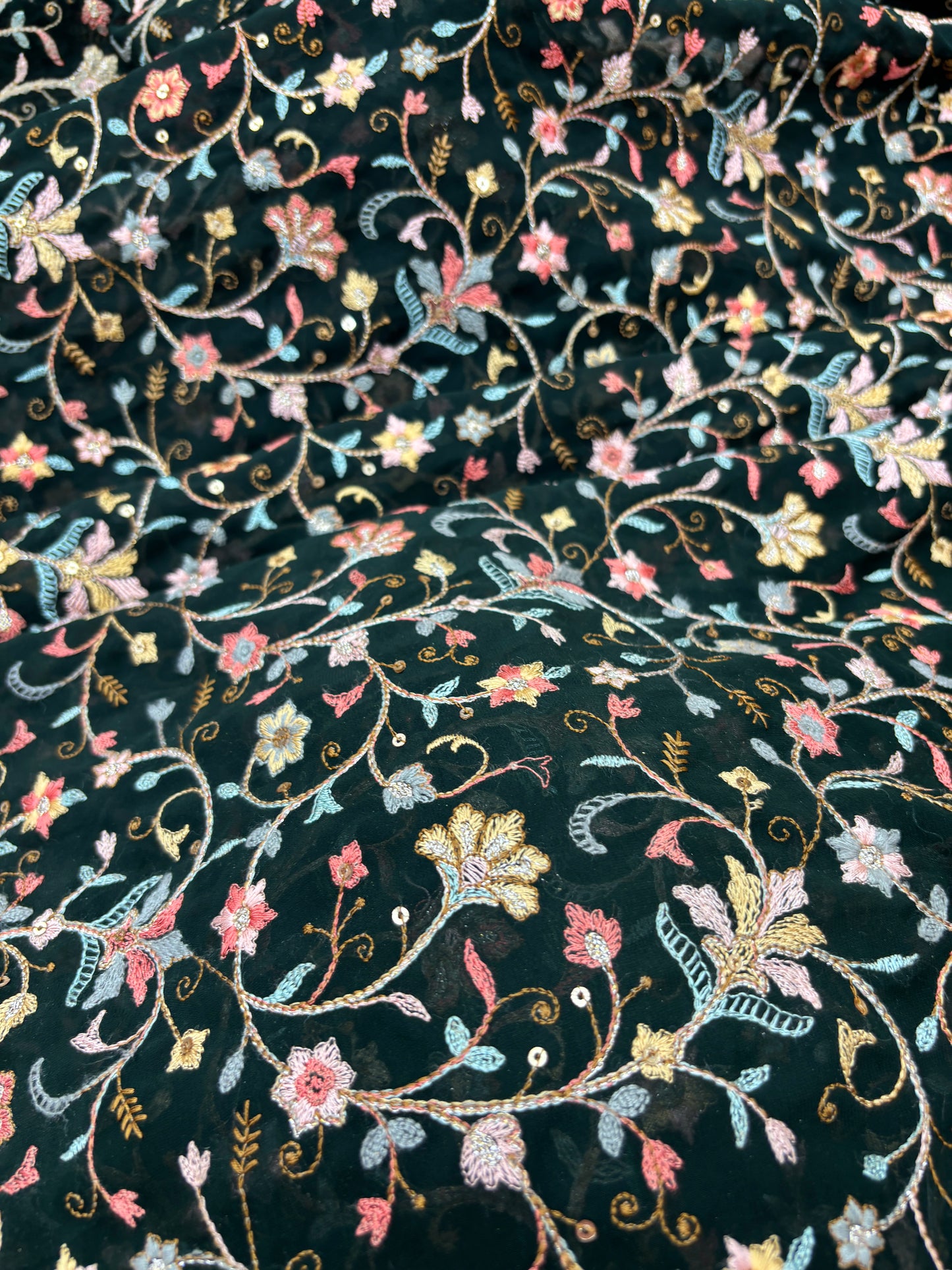Noorani Rangoli Sequin-Thread Panel