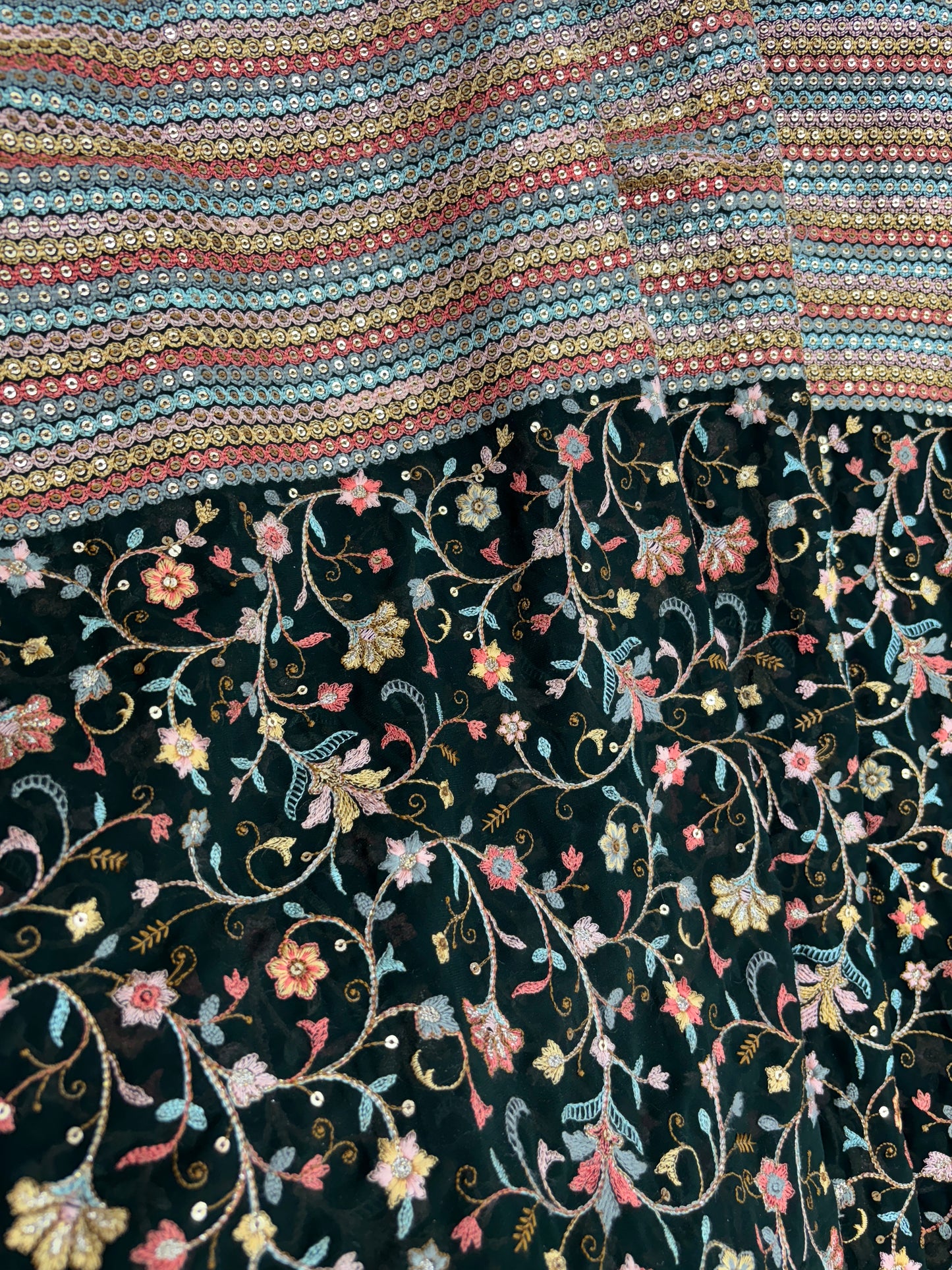 Noorani Rangoli Sequin-Thread Panel