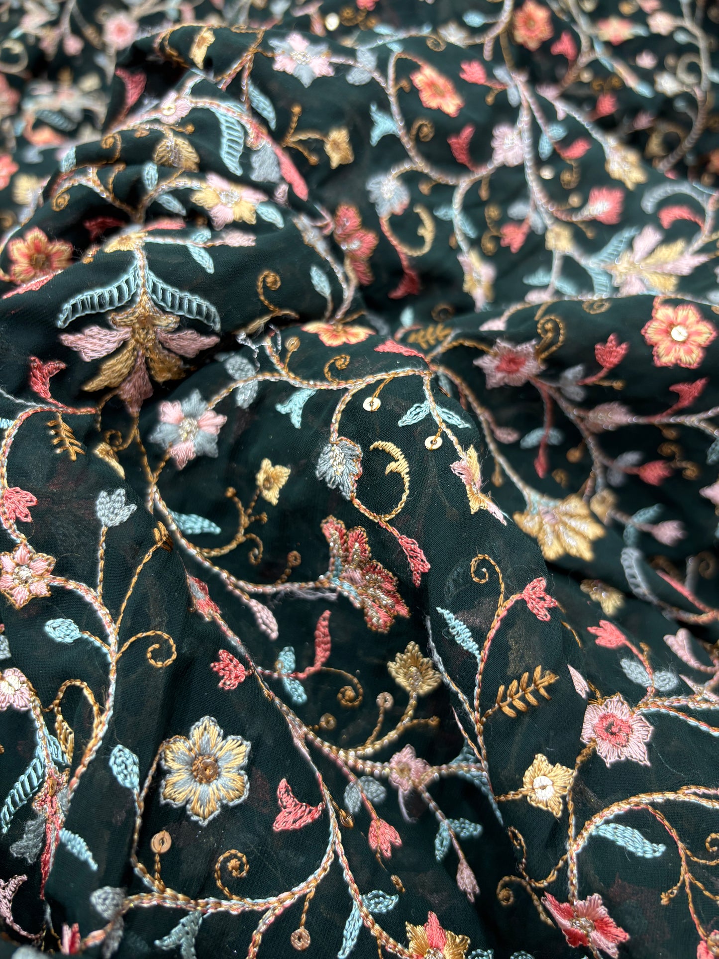 Noorani Rangoli Sequin-Thread Panel