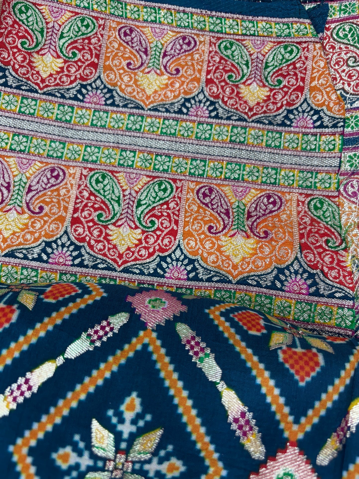 Phulkari Fusion Banarasi Weave