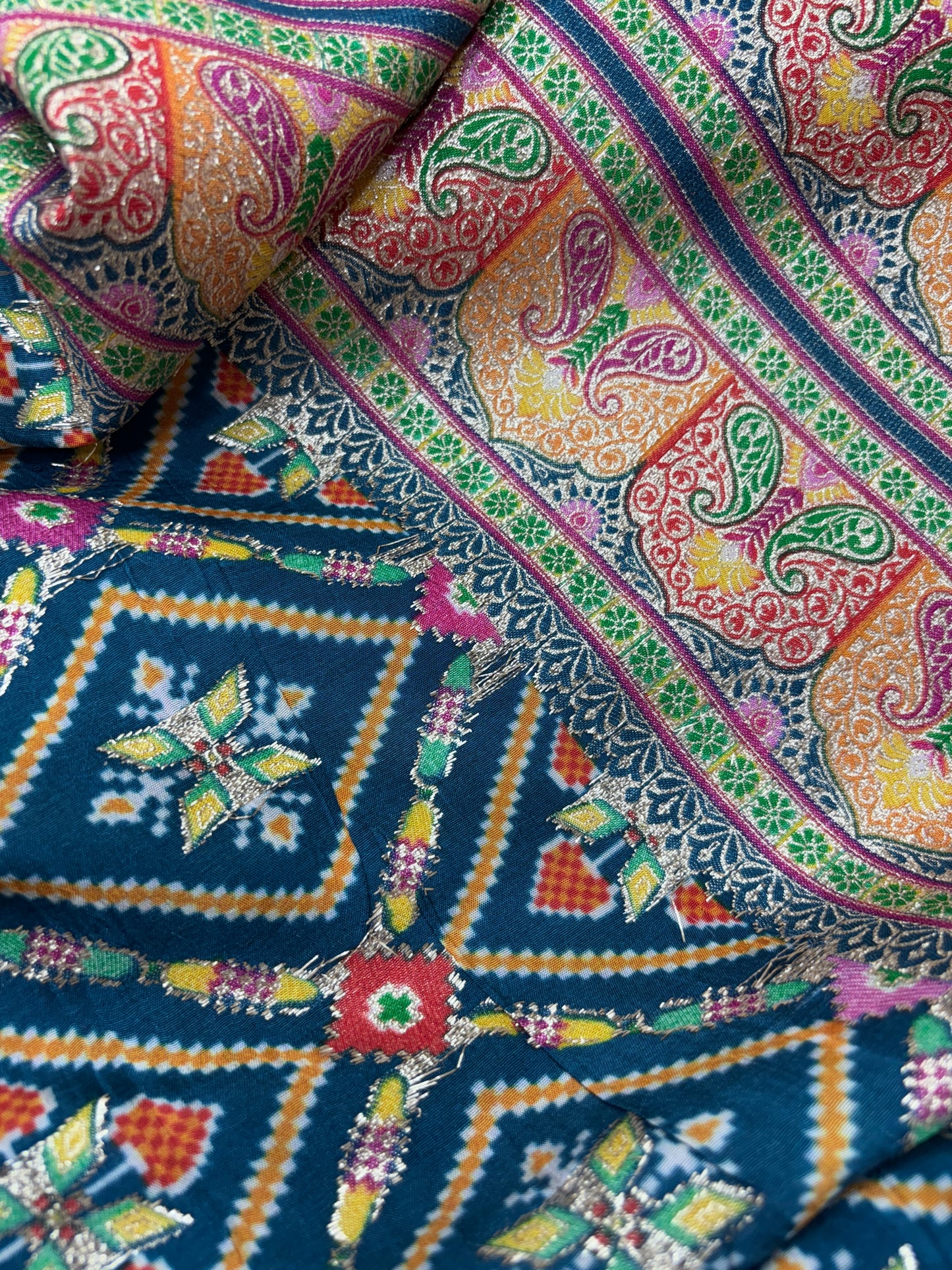 Phulkari Fusion Banarasi Weave