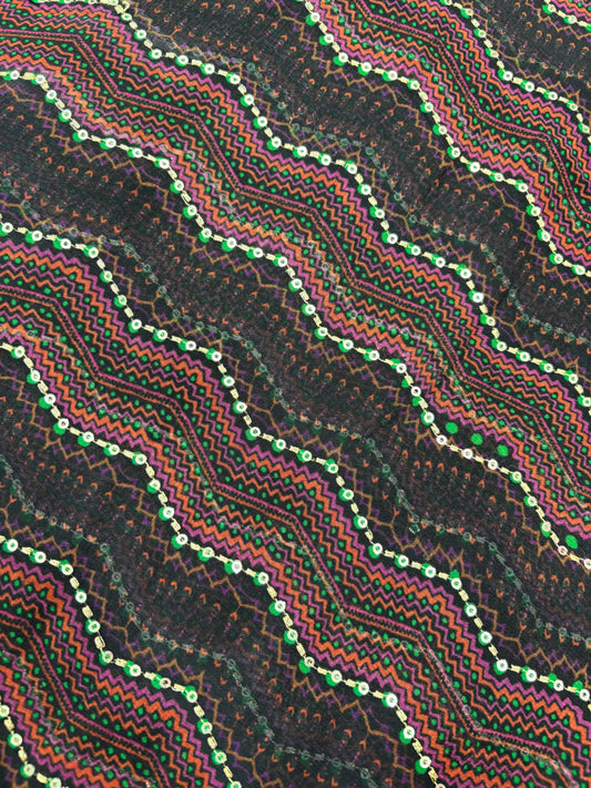 Tribal Glitz Sequin Drape (Gorjet with Suta Work)